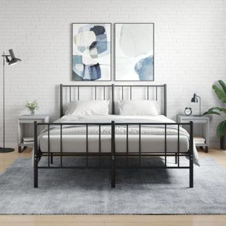 vidaXL Mesita De Noche 2 Uds Madera Ingenier&iacute;a Gris Sonoma 40x35x50 Cm Vidaxl