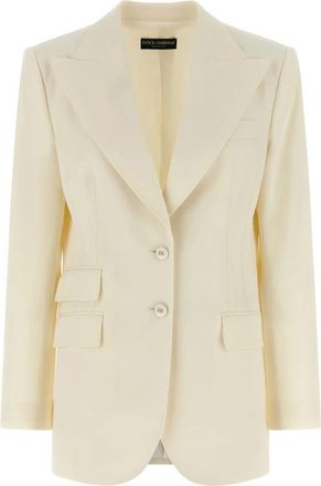 Dolce & Gabbana Turlington Blazer - Dames - Blazers - Wit - 2XL - Wol - Jassen