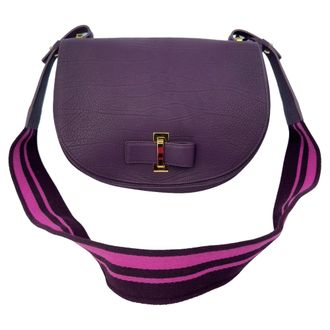 Delvaux Delvaux Le Mutin zadeltas in violet kalfsleer