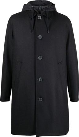 Herno Ecowool Jas - Heren - Mantels - Blauw - Maat: 2XL Wol