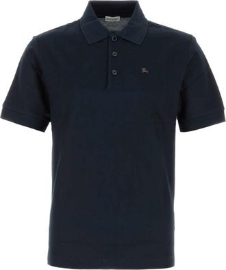 Burberry Polo shirt van katoenpiqu&eacute; - Heren - Polos - Blauw - S - Katoen - Tops