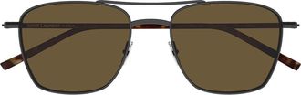 Saint Laurent Sunglasses Sl 866 004 Ruthenium Brown/Brown Unisex