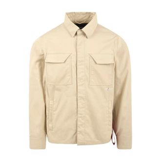 Afterlabel Light Jackets, male, Beige, Size: XL Beige Belluno Shirt