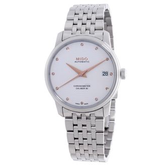 Mido Baroncelli Quartz Chronometer Diamond White Dial Ladies Watch M0272081103600
