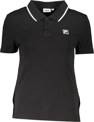Fila Womens Polo Shirt Classic Fit Short Sleeves - Black Cotton - Size X-Small