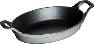 Staub Cast Iron 5.5-inch x 3.8-inch Mini Oval Gratin Baking Dish
