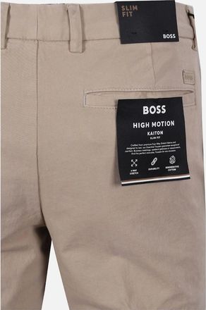 HUGO BOSS Mens Boss Black Kaiton Trousers Dark Beige - Cream - Size: 40