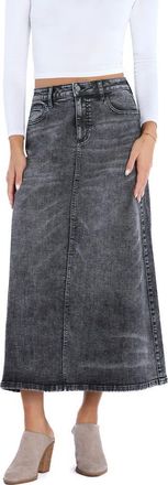 Wash Lab Denim Remi Denim Maxi Skirt in Remi Grey at Nordstrom, Size 27