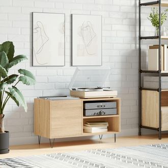 vidaXL Vidaxl - Mueble De Discos Madera De Ingenier&iacute;a Roble Sonoma 85x38x48 Cm