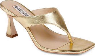 Badgley Mischka Whitley Flip Flop in Gold Metallic at Nordstrom, Size 8.5