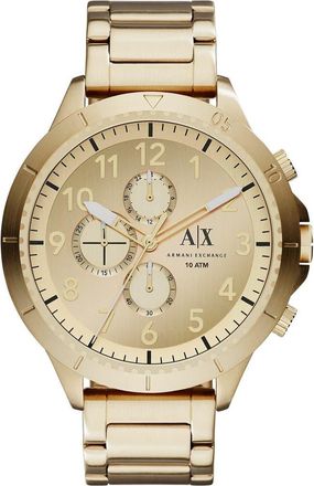 A|X Armani Exchange Mens Chronograph Bracelet Watch in Gold/Gold at Nordstrom Rack