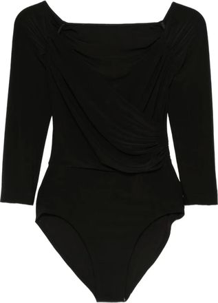Norma Kamali Body drappeggiato - Nero