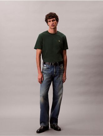 Calvin Klein Jeans Calvin Klein Mens Embroidered Monogram Relaxed T-Shirt - Green - 2XL