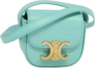 Celine Pre-owned Vintage Schoudertas - Dames - Vintage Schoudertas - Blauw - ONE Size - Leer - Vintage