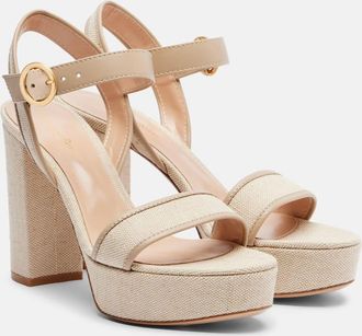 Gianvito Rossi 70 leather-trimmed platform sandals