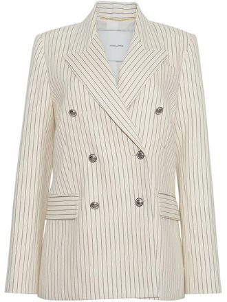 Adam Lippes Twill blazer met krijtstreep - Beige