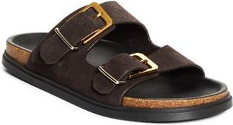 The Row Buckle Slide Sandal in Coffee at Nordstrom, Size 10.5Us