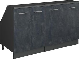Vicco Conjunto De Armarios Para Techo Inclinado Rion, Hormig&oacute;n Negro, 140 Cm Lote De 2 Carcasas De Armario 60 Cm De Profundidad, Vicco