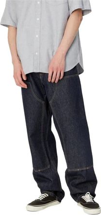 Carhartt Work in Progress Double Knee Pant Rinsed - Heren - Loose Fit Jeans - Blauw - W31 L32 - Katoen - Jeans