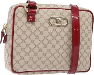 Celine Vintage Macadam Canvas Beige Canvas Backpack Bag (Pre-Owned)