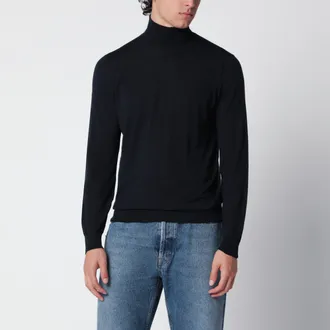 Drumohr Maglia dolcevita blu navy in lana