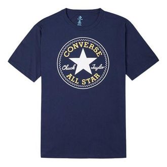 Converse Chuck Taylor All Star Classic Printing Sports Round Neck Short Sleeve Navy Blue 10007887-A56