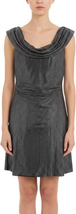 Giuseppe Di Morabito Grey Embellished Cowl Neck Mini Dress