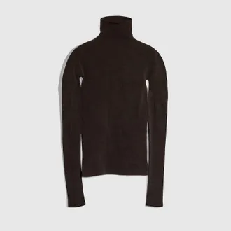 Gucci Seamless Stretch Nylon Jersey Top, Brown, Ready-to-wear