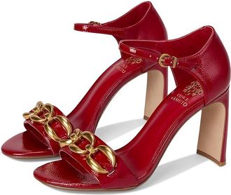 Vince Camuto Aurelia Chain Link High Heel Sandals Womens Dress Sandals Flame : 5.5 M, Leather