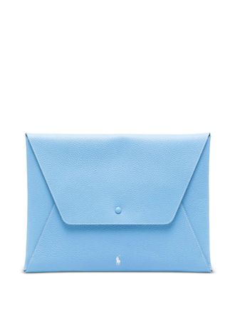Polo Ralph Lauren envelope purse - women - Calf Leather - One Size - Blue