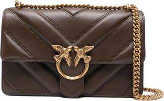 Pinko Borsa a tracolla Love One trapuntata - Marrone