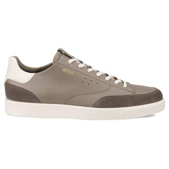 Ecco Ecco Street Lite 521394 Nubuck Leather Mens Low Top Trainers - Dark Clay Taupe Limestone - Size:UK 12-12.5