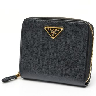 Prada Black Leather Wallet (Bi-Fold) (Pre-Owned)