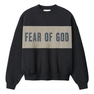 Fear of God Cropped Relaxed Panelled Sweatshirt Iron Grey Heather Seal Heather RW00282-0120