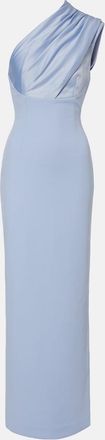 Solace London Gracie one-shoulder satin-trimmed gown