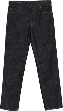 Emporio Armani contrast-stitching trousers - Black