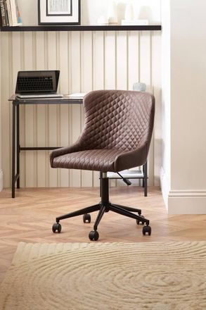 Julian Bowen Luxe Upholstered office Chair in Brown