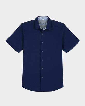 Robert Graham Mens Thresher Seersucker Short-Sleeve Shirt