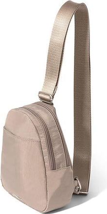 Baggallini Double Zip Mini Sling Handbags Moonrock, Nylon/Polyester