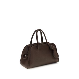 Jacquemus Grained Calf Leather Top Handle Bag - Brown