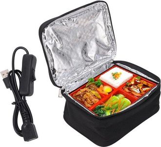 OEM Fiambrera El&eacute;ctrica Port&aacute;til Con Horno, Calentador Usb, Bolsa De Almuerzo El&eacute;ctrica Con Forro De Papel De Aluminio Para La Oficina O El Trabajo