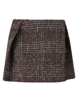 Iro Mini Skirt with Tailored Fit and Side Slit Detail