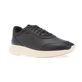 HUGO BOSS Mens Titanis Runn Ltmx Low Top Sneakers in Navy - Size UK 7