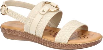 Easy Street Cohen O-Ring Slingback Sandal in Natural Linen Embossed at Nordstrom Rack, Size 6.5