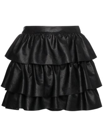 Stella McCartney tiered ruffle mini skirt - Zwart