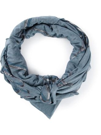 Gucci printed scarf - Blue