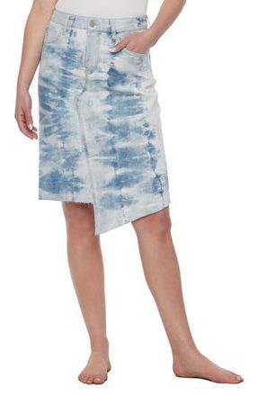 Wash Lab Denim Sally Jagged Denim Skirt in Tsunami Blue at Nordstrom Rack, Size 31