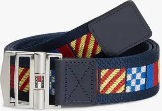 Tommy Hilfiger Mens Tommy Jeans Sailing Flag Webbing Belt - Nautical Flag - 32