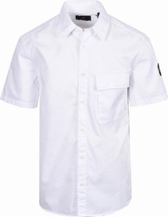 Belstaff Mens BELSTAFF SHORT SLEEVE SCALE SHIRT WHITE - Size: 44
