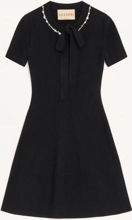 Valentino Abito In Maglia Ricamato Donna NERO XL